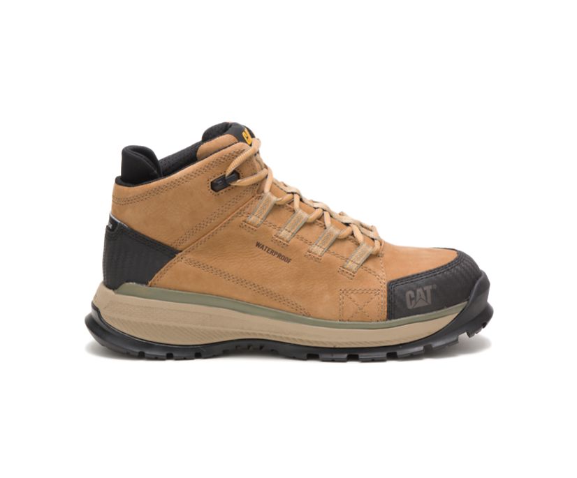 Panske Pracovne Topanky Caterpillar - Utilize Waterproof Alloy Toe - Hnede ( 3945-KBHAU )